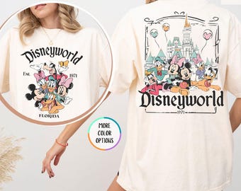 Comfort Colors® Mickey and Friends Shirt, Disneyland Est 1971 Shirt, Disneyland California Gift, Disneyworld Trip Tee, Disney Vacation Tee