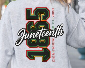 Juneteenth Freedom 1865 Sweatshirt, Juneteenth 1985 Sweater, Black History Hoodie, Black Freedom Gift, African Crewneck, Black Month Gift