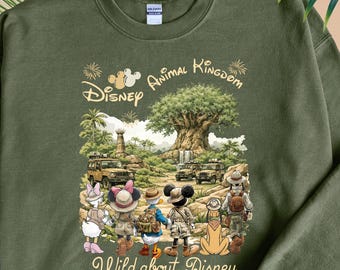 Disney Animal Kingdom Sweatshirt, Disney Couple Sweater, Disney Family Matching Sweatshirt, Disney Vacation Sweater, Disney Wild About Gift