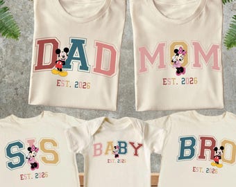 Custom Family Matching Disney Shirt, Disney Minnie Mickey Mom Dad Shirt, Daisy Donald Sis Bro Tee, Disney Family Vacation, Cute Disney Trip