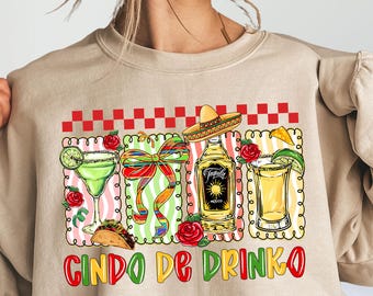 Cinco De Drinko Sweatshirt, Funny Margarita Sweatshirt, Cute Fiesta Sweatshirt, Vacation Gift, Drinking Hoodie, Beach Party Sweatshirt