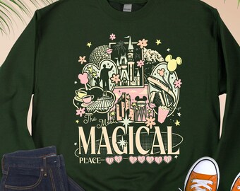 The Most Magical Place Sweatshirt, Magic Kingdom Sweater, Disney Epcot Crewneck, Disneyworld Hoodie, Disneyland Trip, Disney Vacation Gift