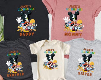 Mickey Mouse Clubhouse Birthday Shirt, Disney Birthday Family Shirt, Matching Family Birthday, Disneyland Birthday Trip, Mickey and Friends