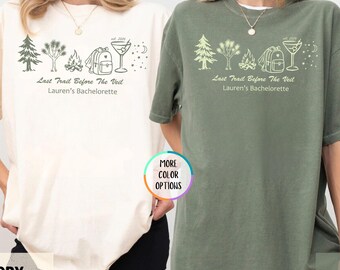 Comfort Colors® Custom Last Trail Before the Veil Shirts, Girls Trip Matching T Shirts, Mountain Bachelorette Tees, Group Party Gifts
