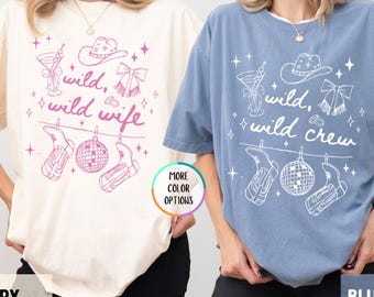Comfort Colors® Custom Western Bride Bridesmaid Shirt, Beach Bachelorette Party Tee, Wild Bridal Party Tee, Bach Party Gift, Beach Bride Tee