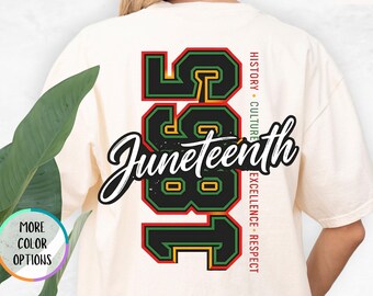 Comfort Colors® Juneteenth 1865 Shirt, Patriotic T Shirt, African American Tee, Trendy Freedom Gift, Black Woman T Shirt, Culture Shirt