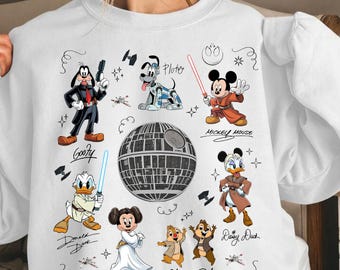 Disney Star Wars Sweatshirt, Disney Mickey And Friends Sweatshirt, Family Vacation Trip Hoodie, Disney Cartoon Sweatshirt, Disneyworld Gift