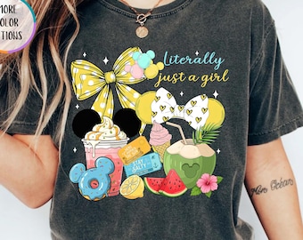 Comfort Colors® Disney Literally Just A Girl Shirt, Disney Girl Trip Tee, Mouse And Friends Tee, Disney Vacation Shirt, Disneyland Gift