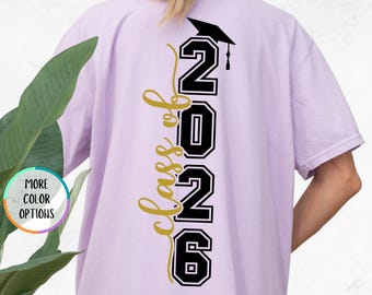 Comfort Colors® Class Of 2026 Shirt, Graduation Tshirt, Senior Tee, High School Graduate Shirt, Class Of 2026 Gift, Graduation Party Tshirt