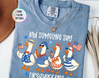 Comfort Colors® Funny 4th Of July Goose Shirt, Patriotic American Flag Tee, Just a Patriotic Goose T Shirt, Funny America Shirt