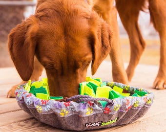 Interaktywna mata węchowa dla psa | Zabawka spowalniająca jedzenie, zmywalny filc poliestrowy (24 cm)