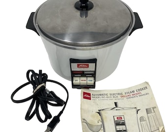 Vintage Toshiba Unisex Rice Cooker 6 Cup White RC-6LH Electric Steam Cooker