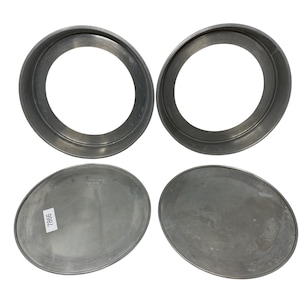 Moldes para pasteles redondos de aluminio MIRRO 1179 M de 9" x 1-1/2" con fondo extraíble, de EE. UU., 2 unidades