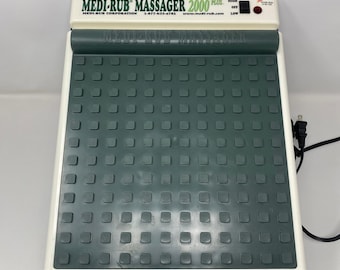 Vtg Medi-Rub Foot Massager Green White 2000 Plus MR-3F Two Speed USA Made