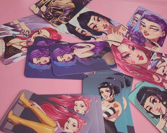 Kpop demon hunters photocards, Rumi, Mira, Zoey, Huntrix, Jinu