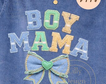 Coquette Boy Mama PNG, Varsity Boy Mom Shirt Design,Trendy Mama Bow png,Boy Mom Sublimation File, Mother's Day Shirt Design,Instant Download