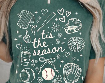 Tis The Season Softball Baseball PNG, Sports Mom PNG, Game Day Shirt Design, Baseball Mom, Game Day Clipart | Mom Life Design