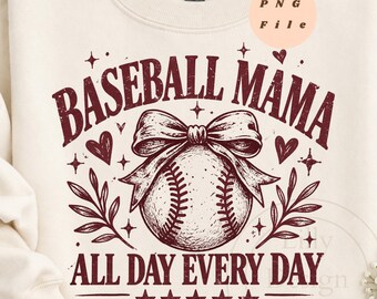 Baseball Mom PNG, Baseball Mama Shirt Design, Sports Mom PNG, Game Day Mom Shirt, Baseball Mama, Vintage Baseball Mom Gift, Instant Download