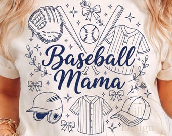 Baseball Mama PNG Bundle , Baseball Mom Shirt Design , Sports Mom Graphic , 2 Color PNG Files , Baseball Collage , Coquette Mothers Day Gift