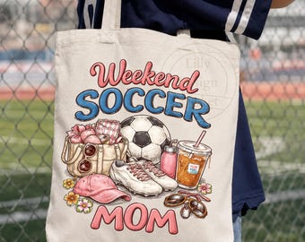 Weekend Soccer Mom PNG, Soccer Mom Sublimation Design, Sports Mom PNG, Soccer Mom Clipart, Game Day Mom Shirt Design, Baseball Mom Style PNG