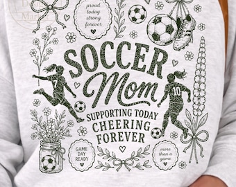 PNG de mamá futbolista, diseño de camiseta para mamá deportista, gráfico vintage de fútbol para mamá en el día del partido, PNG de vida de mamá, diseño de sublimación para club de mamás deportistas