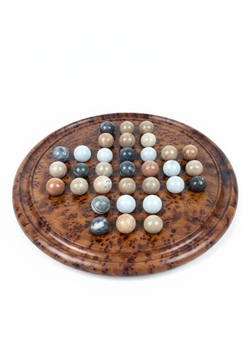 Billes pierre naturelle pour jeu solitaire