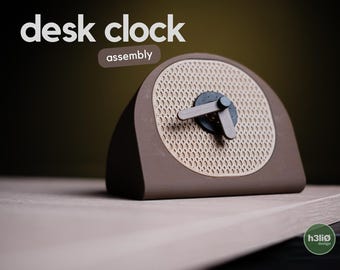 Modern Prism Desk Clock • Minimalist Geometric Timepiece • Handmade in Montreal