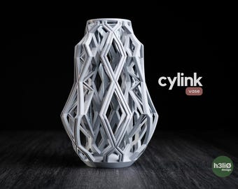 Modern 3D Printed Lattice Vase • “Cylink” Minimalist Vase Sleeve • Cylinder Vase • Contemporary Home Decor • Made in Montreal