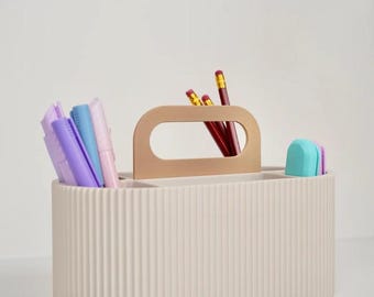 Portable Desk Organizer with Handle | Pen Caddy|Art Supply Holder |Teacher Gift|Home Office Organizer | Craft Storage | Student Desk Decor