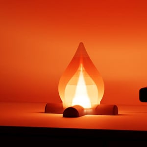 Cozy Campfire Lamp | Warm LED Night Light | Rustic Home Decor | Unique Desk Lamp | Bedside Mood Light | Handmade Gift Idea