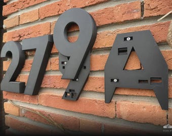 Modern House Numbers & Letters • Modular Wall Signage • Invisible Mount System • Handmade in Montreal • Big Numbers