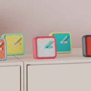 Zebra Pattern Clock  Personalized Desk Clock  Custom Frame, Face & Hands  Unique Gift Idea