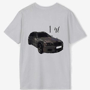 E46 BMW Car Illustration T-Shirt | BMW E46 Sedan Graphic Tee