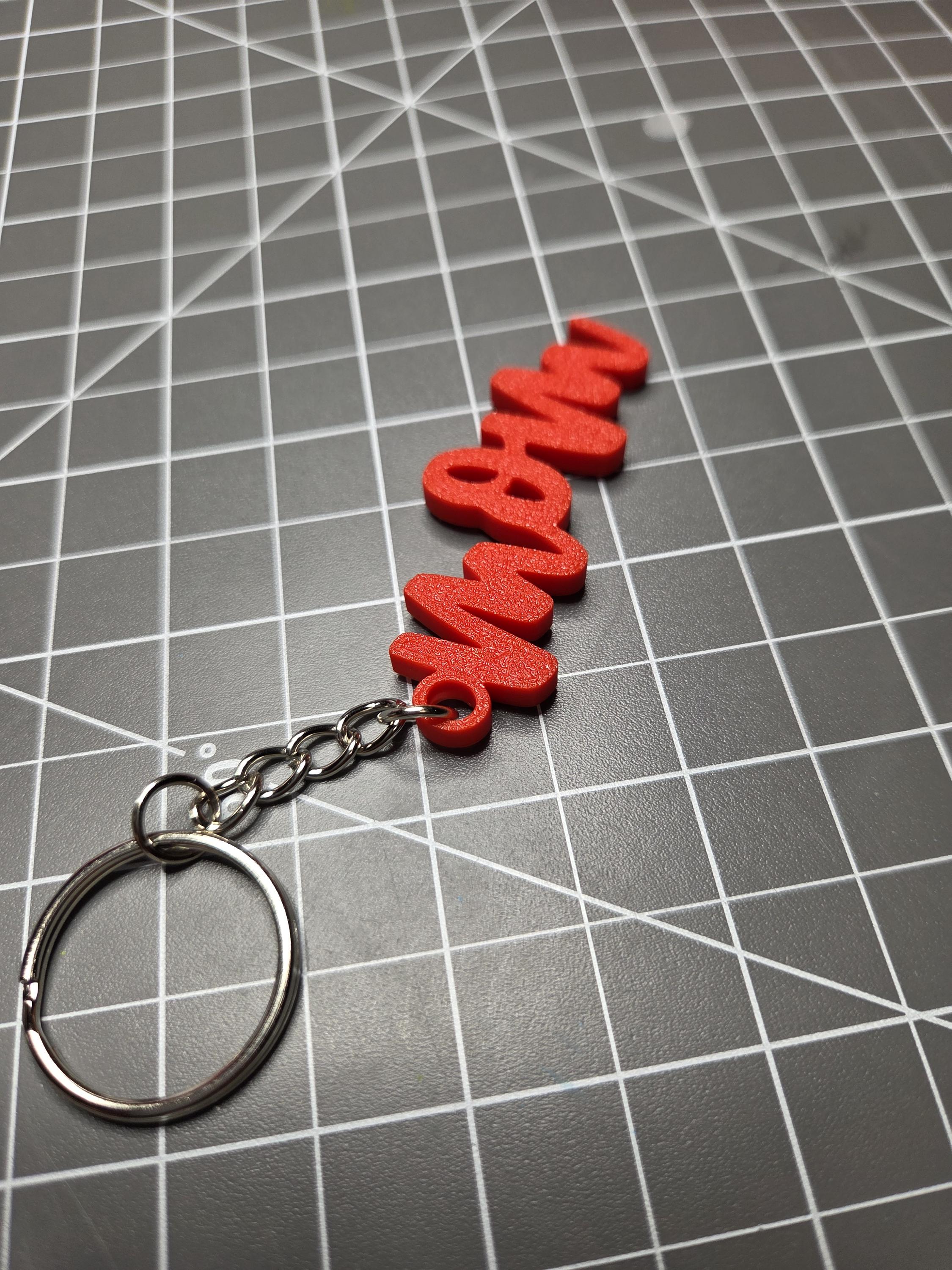 Keychain Cursive 3D Printed Cursive Mom Keychain – Mother's Day Gift - Etsy