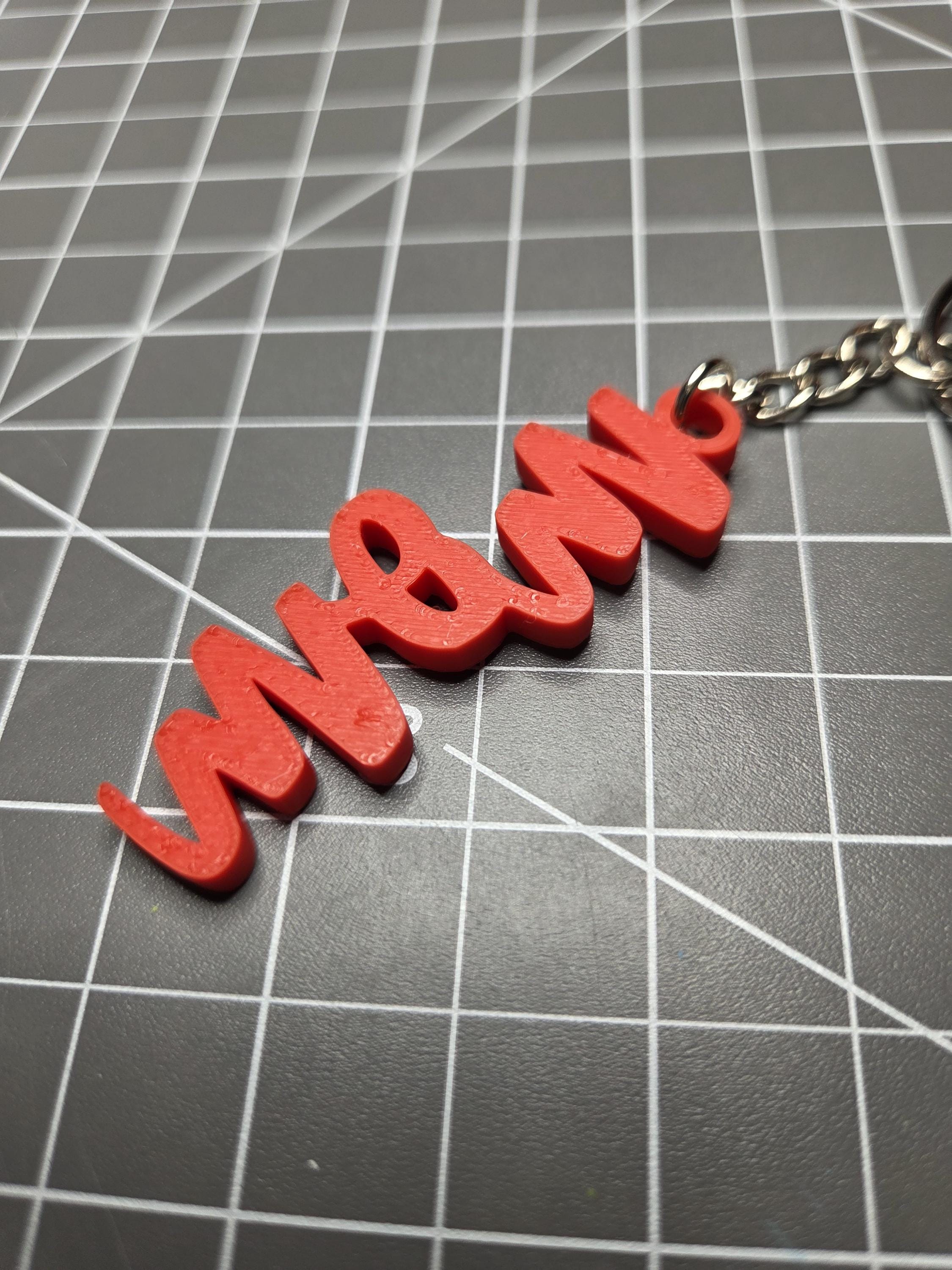 Keychain Cursive 3D Printed Cursive Mom Keychain – Mother's Day Gift - Etsy