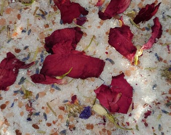 Sales de baño orgánicas botánicas florales, herbales y veganas