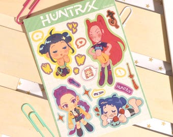 KDH Sticker Sheet, Kawaii Kiss-Cut Vinyl 5.83”-8.27”