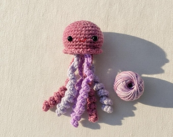 Crochet Baby Jellyfish Pattern PDF, Cute Amigurumi Jellyfish Plush, Beginner Friendly Tutorial