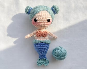 Crochet Baby Mermaid Pattern PDF, Cute Amigurumi Mermaid Doll, Beginner Friendly Plush Tutorial
