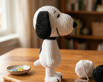 Snoopy Dog Crochet Pattern | Amigurumi Plush Beagle | Beginner Friendly (PDF Download)