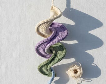 Crochet Twister Wind Spinner Pattern, Boho Spiral Decor Tutorial (PDF Download)