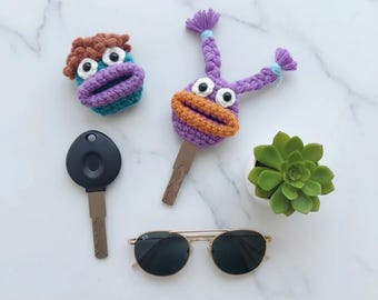 Crochet Key holder, Handmade Cover, Monster Key Chain PDF | Beginner Friendly
