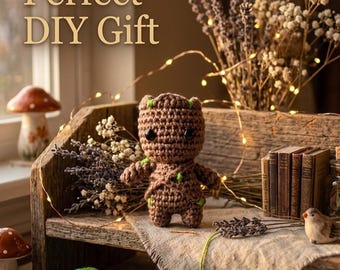 Groot Crochet Doll Pattern, Beginner Amigurumi Forest Creature (PDF Download)