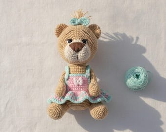 Crochet Lion Cub Pattern PDF, Baby Safari Amigurumi Plush Toy Tutorial (Beginner Friendly)