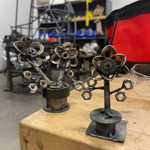 Handmade welded flower