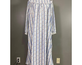 Vintage 80er Jahre Lanz of Salzburg Nachthemd Nachthemd Baumwolle Flanell Cottagecore Country Cabin