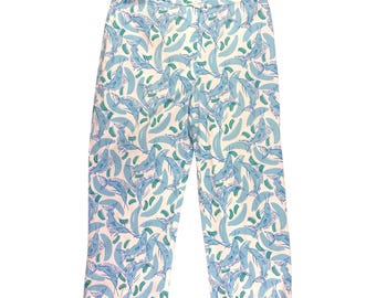 Vintage 90s Y2K Lilly Pulitzer Cropped Pants Capri S Swordfish Coastal Preppy