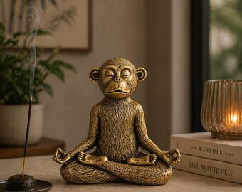 Zen-standbeeld mediterende aap | Yoga Monkey 3D-model (STL-bestand)