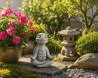 Mediterende schildpad Zen-tuinstandbeeld | 3D-model yogaschildpad (STL-bestand)