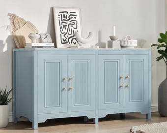 Farmhouse Sideboard Buffet Cabinet Coffee Bar Storage Credenza Kitchen Console